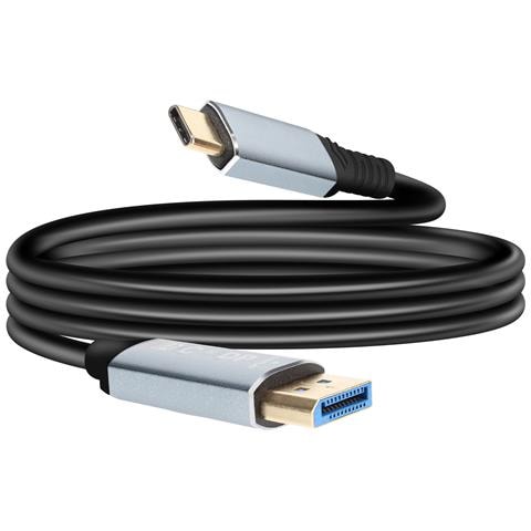 Cavo Video Displayport A Usb-c 4k 60hz 1,8 M Per Pc E Tablet, Nero - Foto 1
