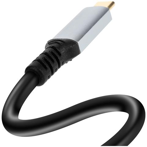 Cavo Video Displayport A Usb-c 4k 60hz 1,8 M Per Pc E Tablet, Nero - Foto 2