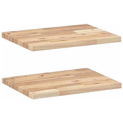 Mensole da Parete 2 pz 40x30x2 cm Legno Acacia Non Trattato - Foto 1