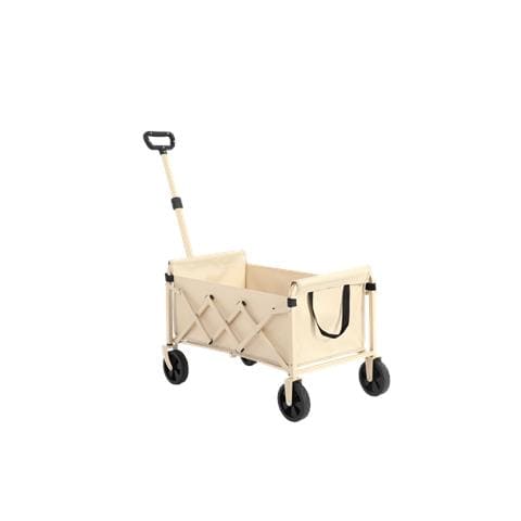 Carri Da Spiaggia Pieghevoli Portatili Pesanti Leggeri Con Ruote, Capacità, Carrelli Di Utilità Per Generi Alimentari, Campeggio, Giardino, Beige - Foto 1