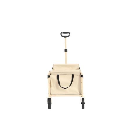 Carri Da Spiaggia Pieghevoli Portatili Pesanti Leggeri Con Ruote, Capacità, Carrelli Di Utilità Per Generi Alimentari, Campeggio, Giardino, Beige - Foto 4