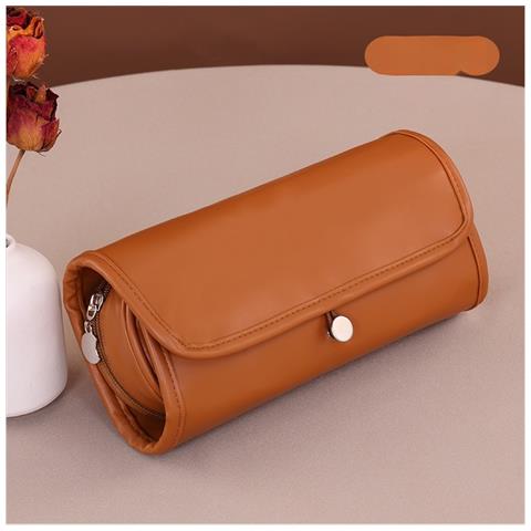 Borsa Trucco Pieghevole Multifunzionale - Pochette Organizer Cosmetici Professionale Brown - Foto 2