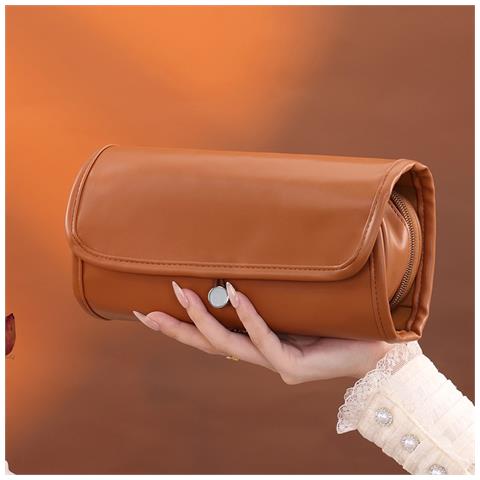 Borsa Trucco Pieghevole Multifunzionale - Pochette Organizer Cosmetici Professionale Brown - Foto 3