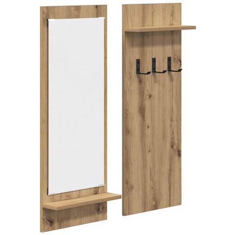 Appendiabiti a muro rovere artigianale 70 x 10 x 90 cm - Foto 1