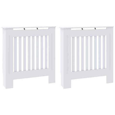 Copertura per radiatori 2 pcs Bianco 78 x 19 x 81.5 cm - Foto 1