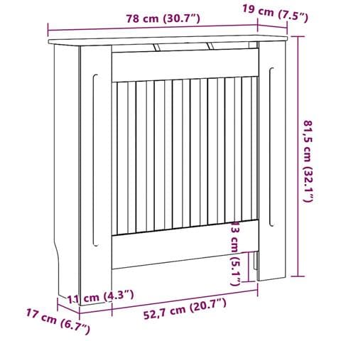 Copertura per radiatori 2 pcs Bianco 78 x 19 x 81.5 cm - Foto 9