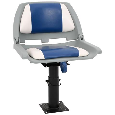 Sedile per Barca con Supporto Altezza Regolabile Girevole 360° - Foto 1