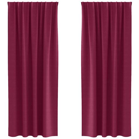 Tende con tende 2 pcs Rosso Vino 245x140cm Poliestere - Foto 1