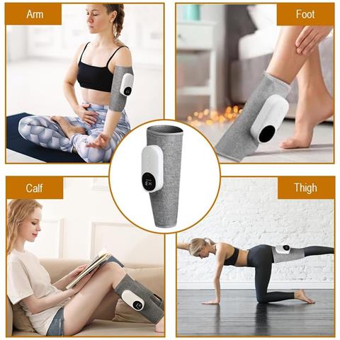 Massaggiatore Wireless Per Gambe Con Compressione Ad Aria E Calore - Set Di 2 Pink - Foto 6