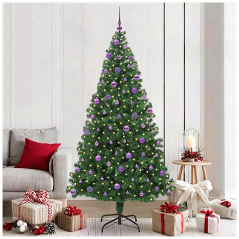Albero di Natale artificiale con 300 LED Verde 210 cm - Foto 2