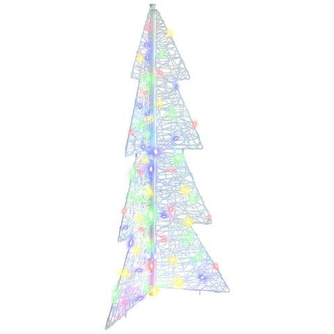 Albero di Natale con 100 LED Multicolore 120 cm Acrilico - Foto 1