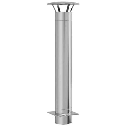 Estensione Camino Argento 35 x 35 x 132 cm Acciaio inossidabile - Foto 1