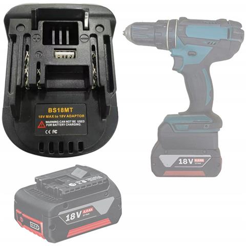 Adattatore Batteria Bosch 18v A Makita 18v Bs18mt - Compatibile Con Utensili Makita 18v | Costruzione Solida, Montaggio Facile - Foto 1