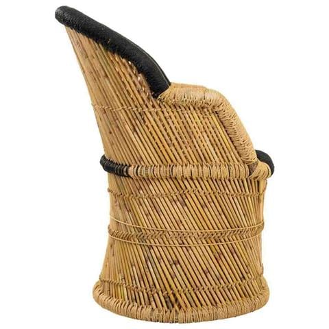 Poltrona In Bambù Con Braccioli Marroni 63x46x89h - Foto 2