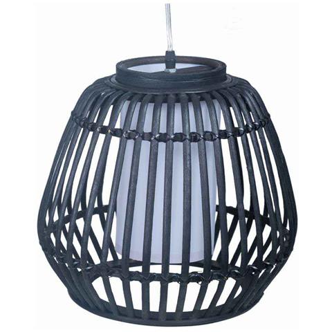 Lampada Da Soffitto In Bambù Nero 30,5x30,5x30h - Foto 2