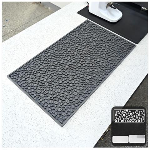 Tappetino Isolante Antiscottatura In Silicone Con Motivo A Chicchi Di Caffè, Tappetino Scolapiatti Per Bancone Bar Grey - Foto 2