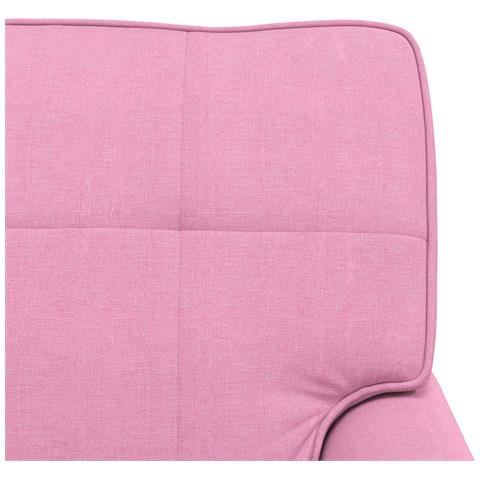 Chaise Lounge con cuscino Rosa 91 x 157 x 91 cm Tessuto - Foto 9