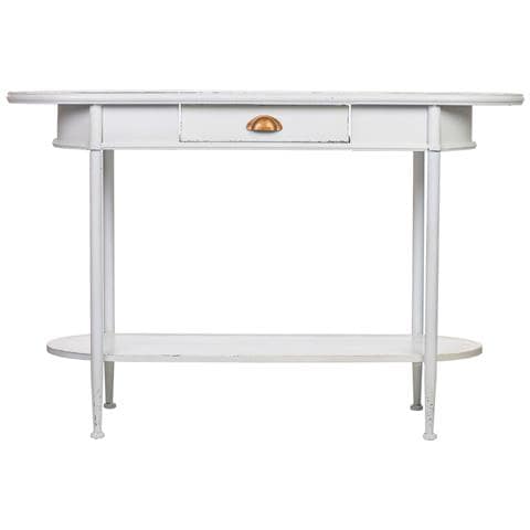 Mobili D'ingresso 1 Cassetto E Ripiano In Metallo Bianco 120x41x75h Cm - Foto 2