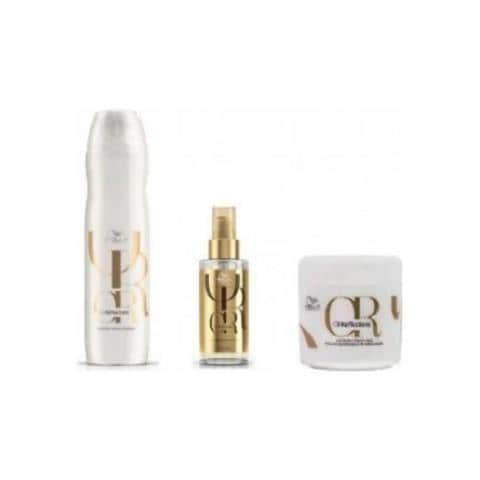 Set Wella Oil Reflections: Shampoo 250 Ml + Maschera 150 Ml + Olio 30 Ml - Foto 1