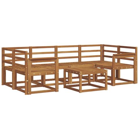 Set di divani da esterno 7 pcs Naturale - Foto 1