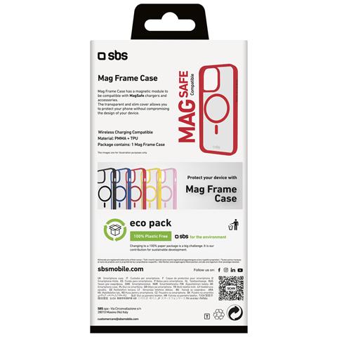 TEMAGCOLIP1667PR custodia per cellulare 17,5 cm (6.9") Cover Rosso, Trasparente - Foto 3