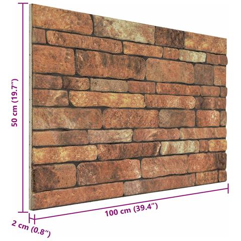 Pannelli da parete 10 pcs Marrone e bianco 100 x 50 cm - Foto 4