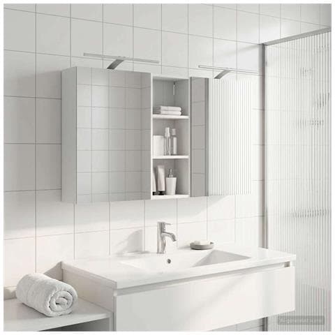 Set di Armadi da Bagno con lo scaffale 3 pcs 130 x 14,5 x 70 cm - Foto 2