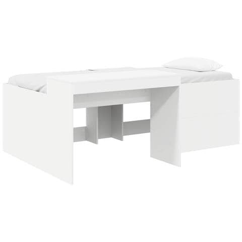 Letto alto per bambini con scrivania Bianco 90 x 200 cm - Foto 1