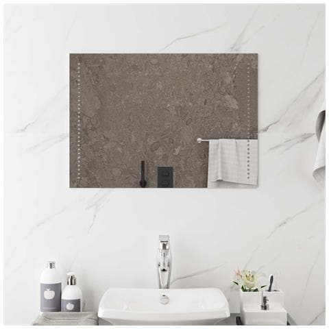 Specchio da bagno LED Trasparente 50 x 70 cm vetro temperato - Foto 2