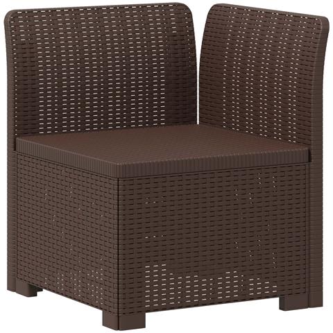 Divano da Giardino a 1 Posto con Cuscino Aspetto Rattan PP - Foto 2