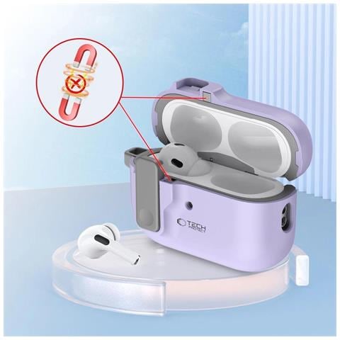 Custodia Per Apple Airpods Pro 1 / 2 - Viola - Foto 2