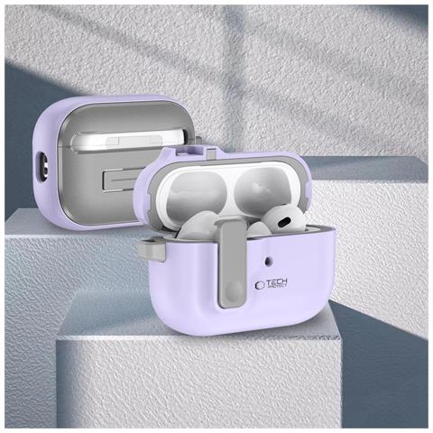 Custodia Per Apple Airpods Pro 1 / 2 - Viola - Foto 3