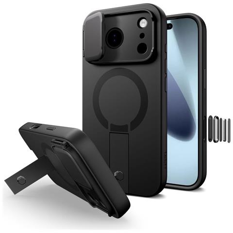 Custodia Per Iphone 17 Pro Max Nera In Kevlar Con Magsafe - Foto 1