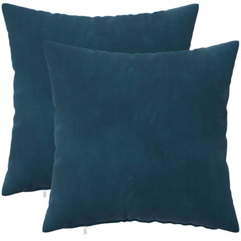 Cuscino con cuscino HEERLEN 2 pz Blu Velluto - Foto 1