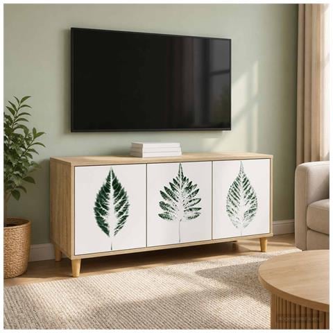 Mobile TV HANAU 102 x 33 x 50 cm Sonoma Legno ingegnerizzato - Foto 2