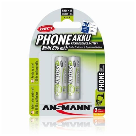Confezione 2 Batterie Ricaricabili Nimh AA 800 Mah - Foto 1