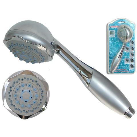 Doccetta A 5 Getti In Plastica Cromata (vaporizzato, Vap/piog, Pioggia, Piog/mass, Massaggio), Con Tettarelle In Silicone Anticalcare E Attacco Filettato Da 1/2"" Maschio. - Foto 1
