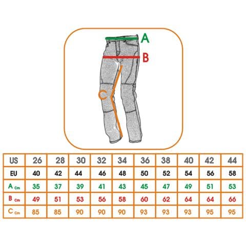 Jeans Moto Pantaloni Protecioni Omologate Ce Ginocchia Rinforzi Fianchi Nero 32 - Foto 2