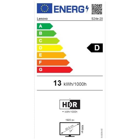 Monitor 23.8" LED VA ThinkVision S24e-20 1920x1080 Full HD Tempo di Risposta 6 ms - Foto 2