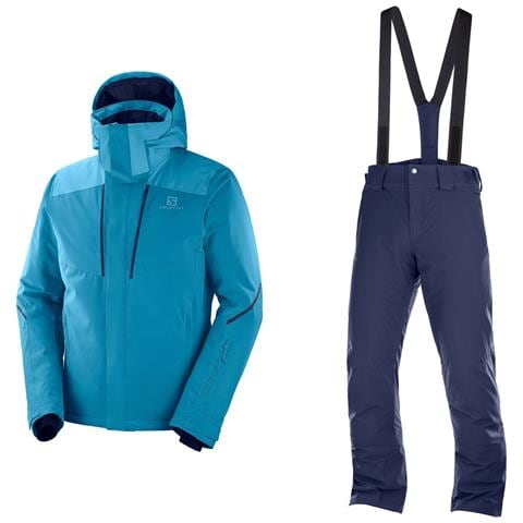 SALOMON - Completo Sci Uomo - Giacca Stormseason + Pantalone Stormseason -  Lyons Blue-night Sky L - ePRICE