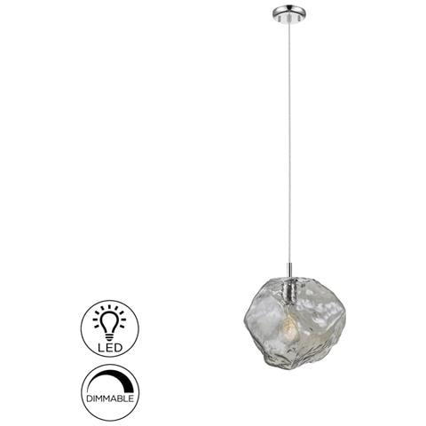 Lampada A Sospensione, Cromo, Fumo, 1x E27 - Foto 7