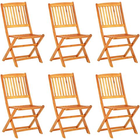 Set Da Pranzo Da Giardino 7 Pz Pieghevole In Massello Di Acacia - Foto 8