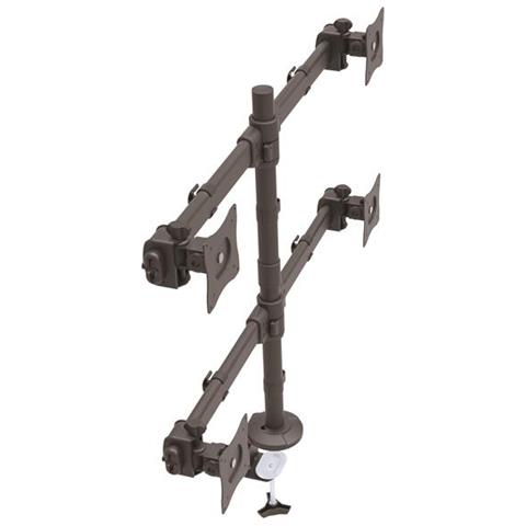 " Braccio Articolato da Scrivania per 4 Monitor - Supporto per 4 Schermi VESA fino a 27"" - Struttura in Acciaio" - Foto 2