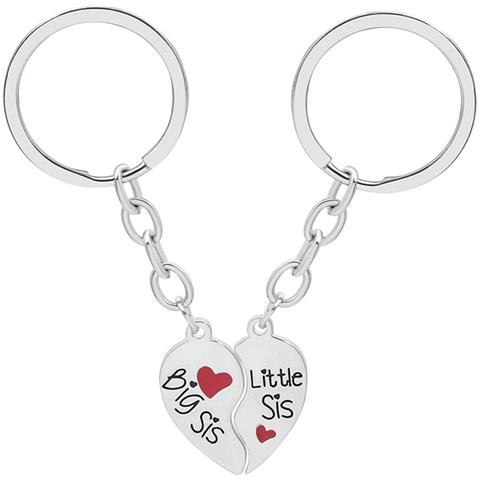 Portachiavi Dell'amicizia Per Sorelle, Confezione Da 2 Silver - Foto 1