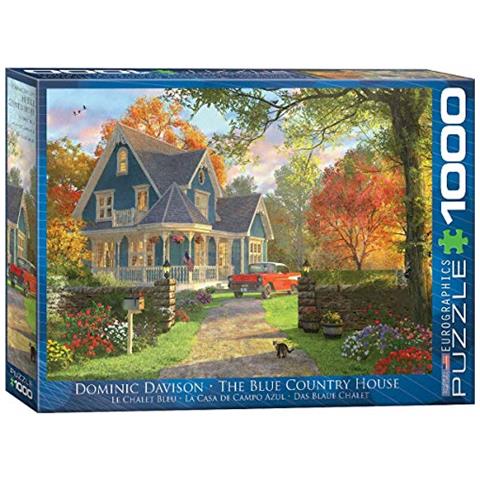 The Blue Country House Di Dominic Davison Puzzle Da 1000 Pezzi - Foto 1