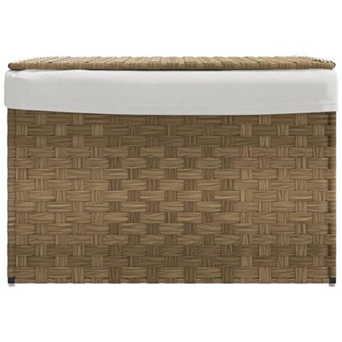 Cesto Portabiancheria Con Coperchio 55,5x35x34 Cm Polyrattan - Foto 3