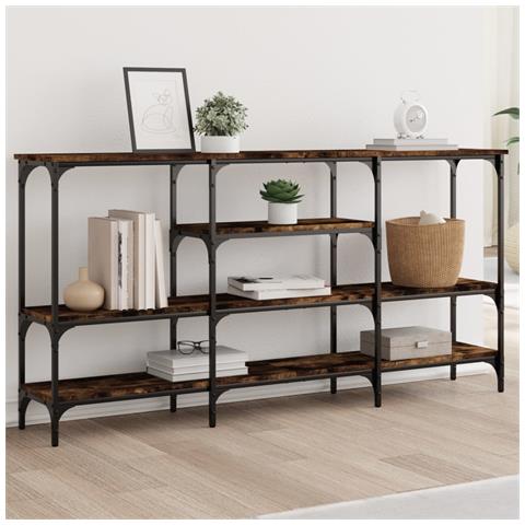 Tavolo Consolle Rovere Fumo 160x29x80 Cm In Legno Multistrato - Foto 1