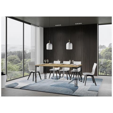 Consolle Allungabile 90x40/196 Cm Ghibli Small Evolution Telaio Antracite - Quercia Natura - Foto 2