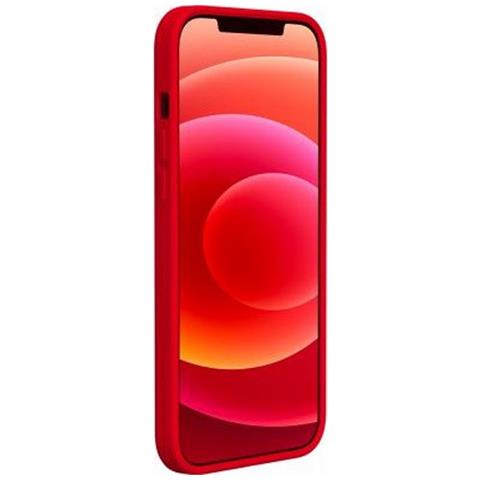 Cover Per Iphone 12/12 Pro Rigida In Silicone Soft Touch, Rosso - Foto 3