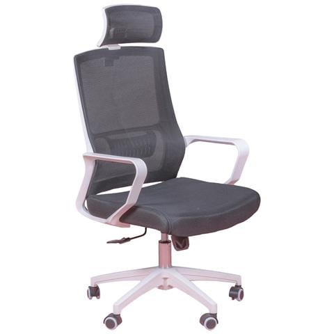 Sedia Da Scrivania Ergonomica In Mesh Traspirante E Poggiatesta Regolabile - Mesh - Foto 1